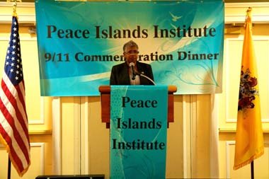 Asw. Cleopatra Tucker came up to the stage to congratulate PII for what it has been doing to accomplish reconciliation and mutual understanding in the society.